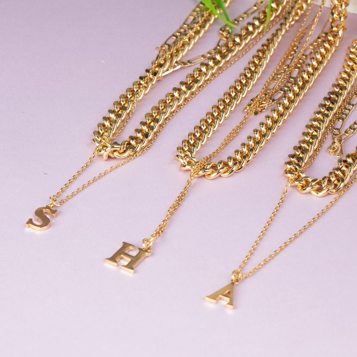 14K Gold Plated Layered Initial Necklace - GexWorldwide