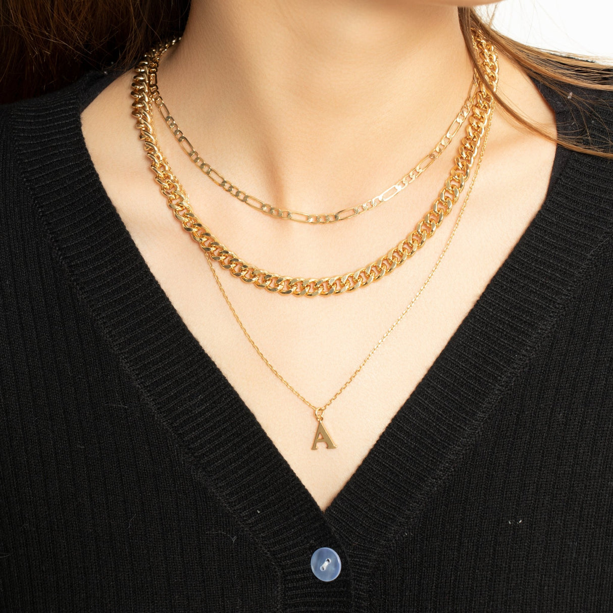 14K Gold Plated Layered Initial Necklace - GexWorldwide