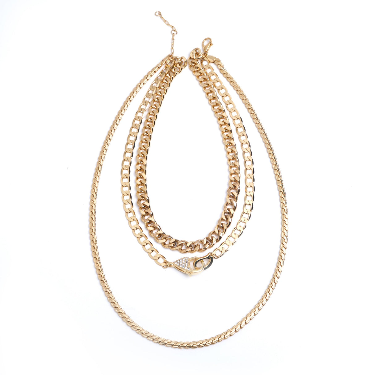 14K Gold Plated Layered Lobster Clasps - GexWorldwide