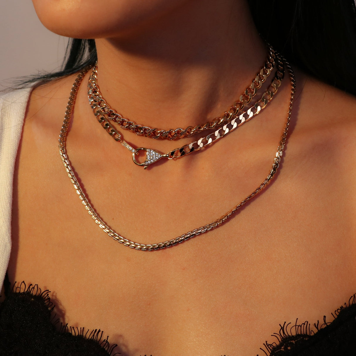 14K Gold Plated Layered Lobster Clasps - GexWorldwide