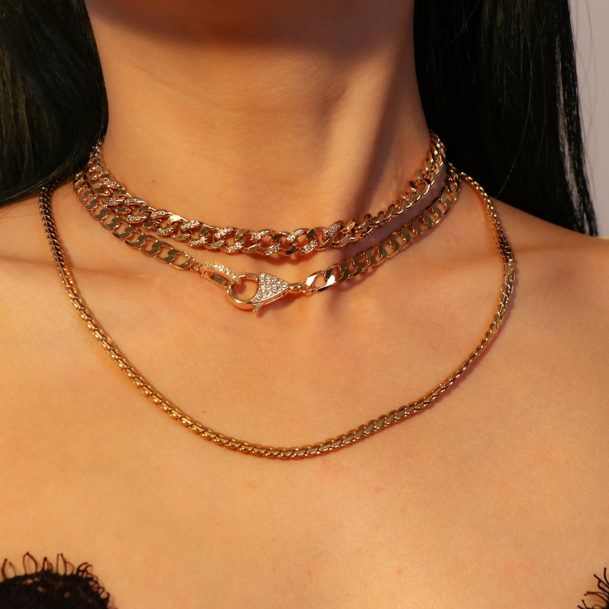 14K Gold Plated Layered Lobster Clasps - GexWorldwide