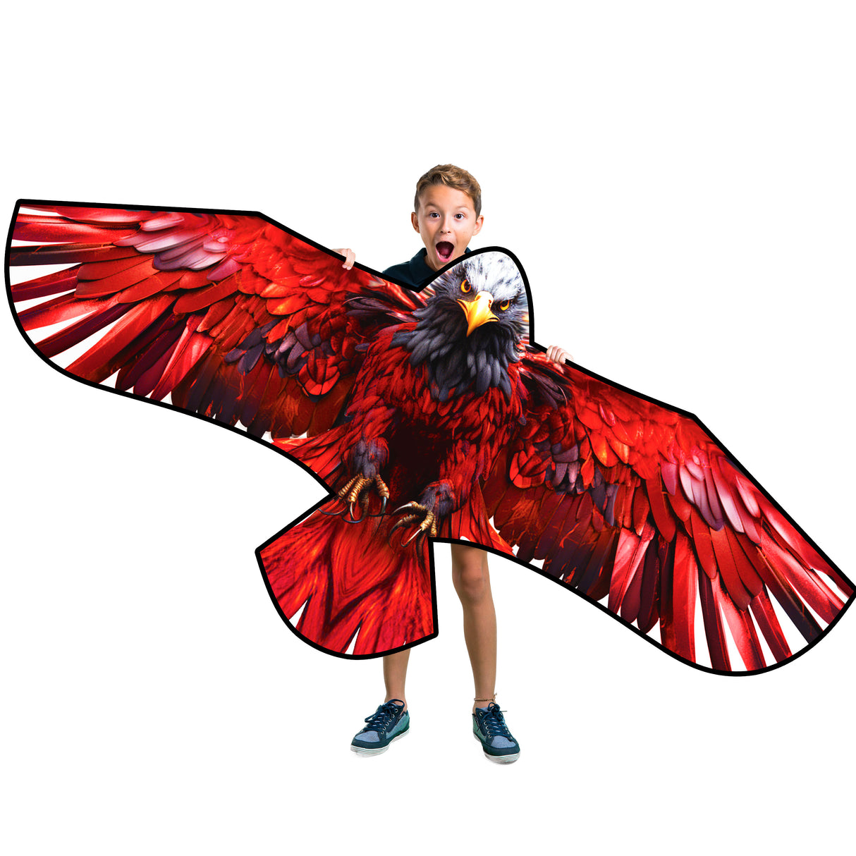 JEKOSEN Huge Eagle Kite 70"Front Pillar Suitable for Travel Beach Park Outdoor Activities