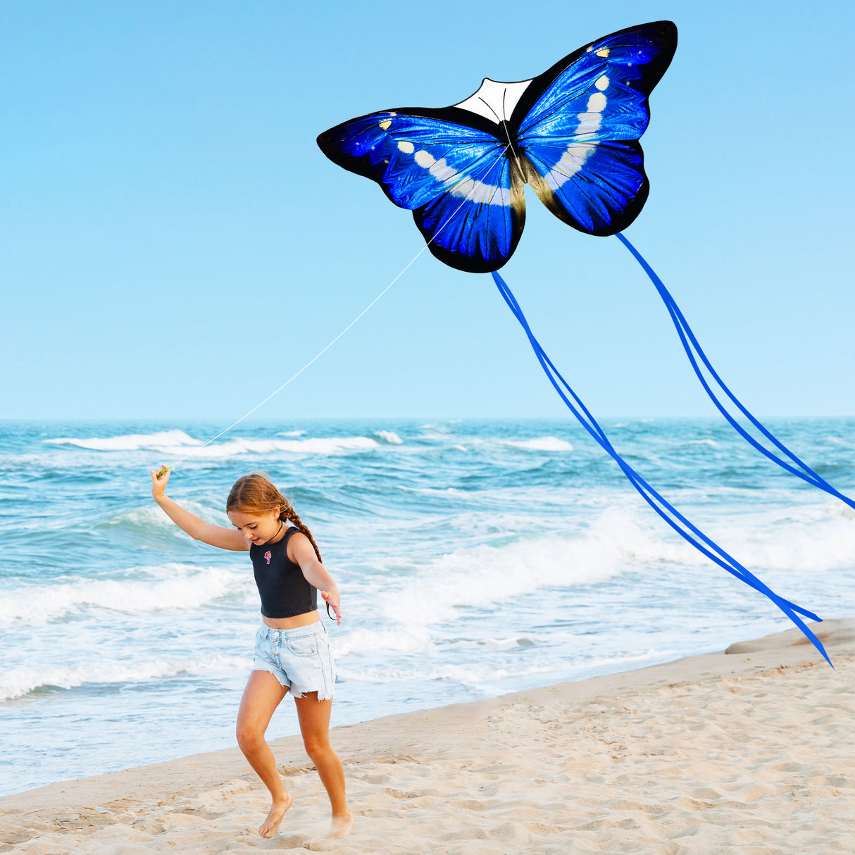 JEKOSEN Large Butterfly Kite Single Rope