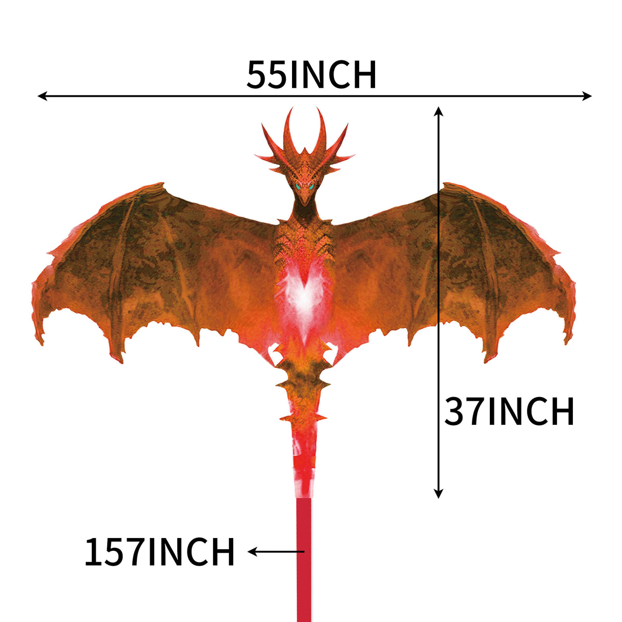 JEKOSEN Dragon 54" Huge Kite Suitable for Beach Park Outdoor Activities