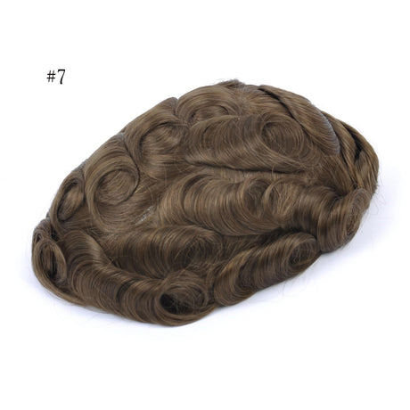 GEX Mens Toupee Hairpiece SWISS LACE Hair Systems Bleached Knots