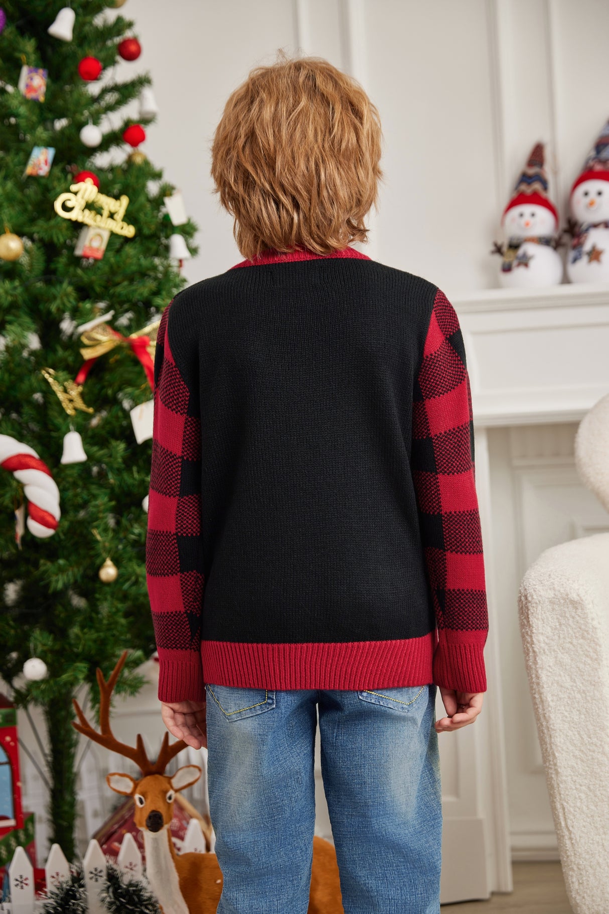 LUBOT 2024 Christmas Sweater for Children FA GingerbreadMan