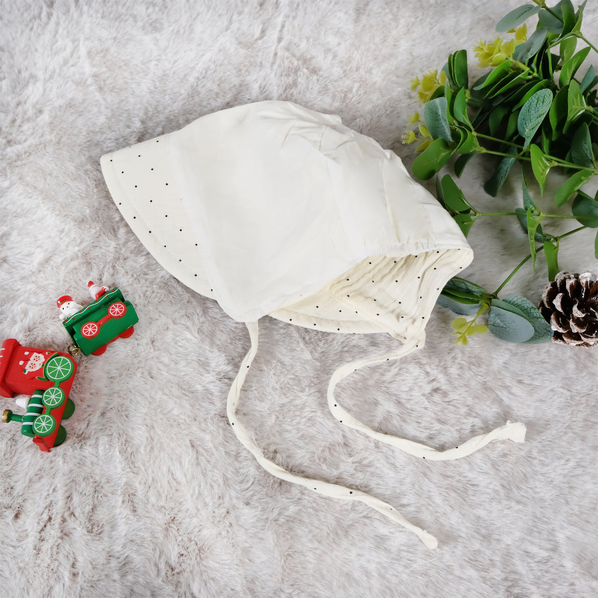 GEX Personalized Baby Bonnet for Girl Cotton Hat Embroidered for Baby Shower Gift