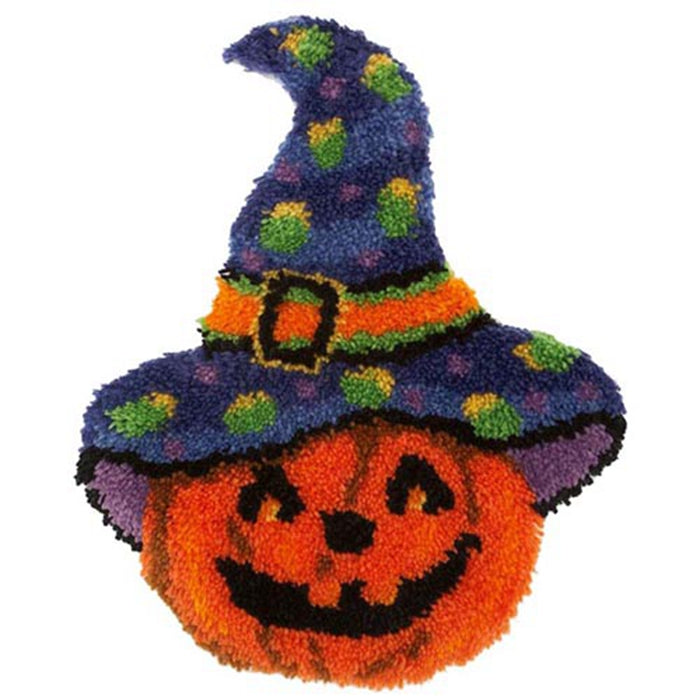 LUBOT 20"*15" Halloween Pumpkin Latch Hook Kits Rug Handicraft Making Kits DIY