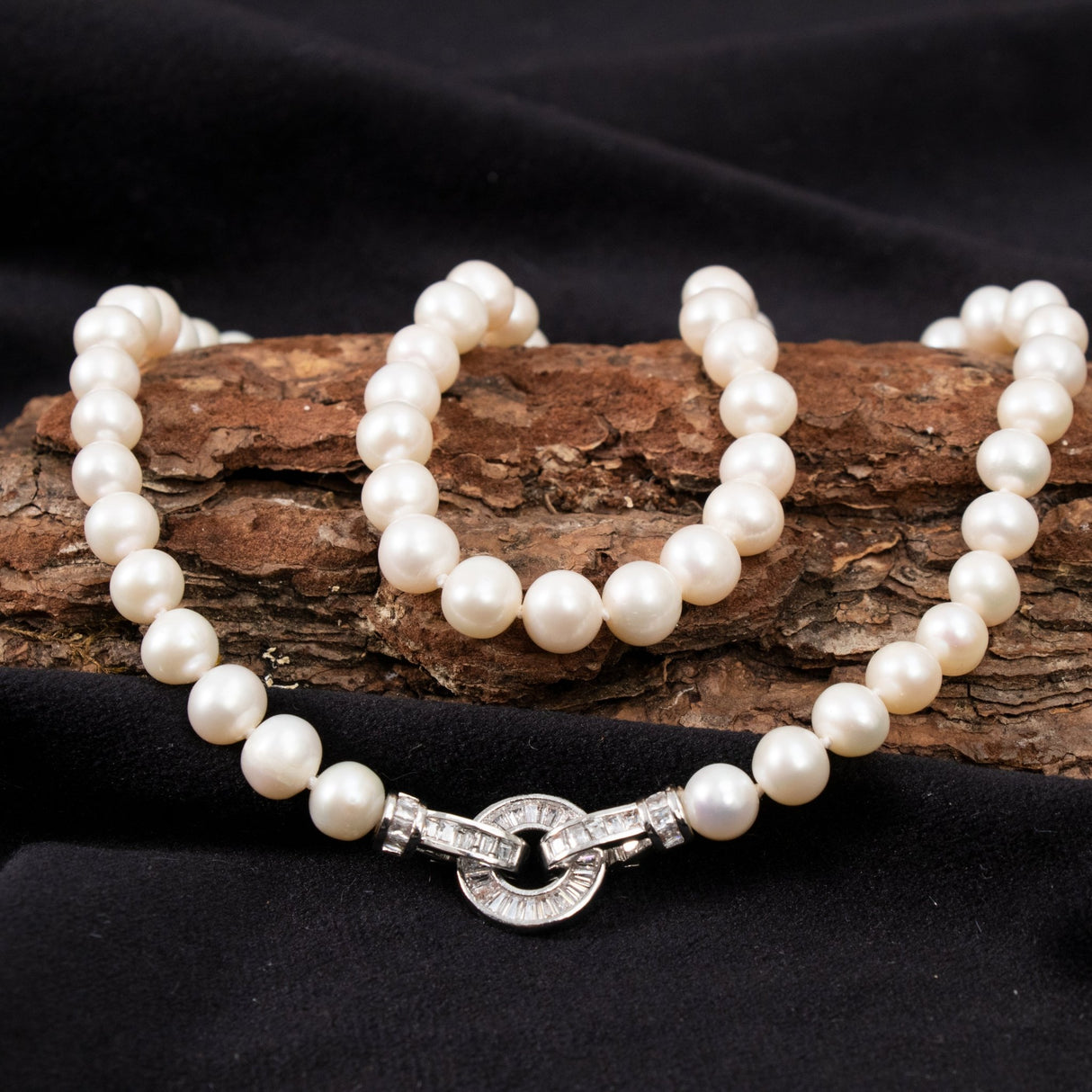 BURLAP LIFE Real Freshwater Pearl Women Necklace - Circle - GexWorldwide