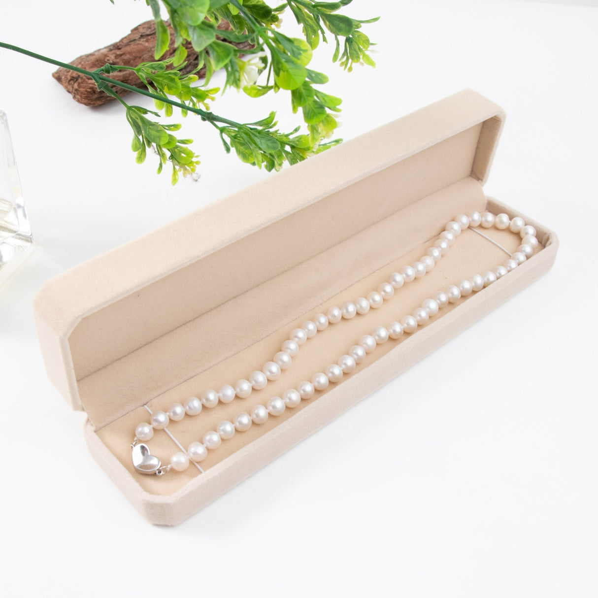 BURLAP LIFE Real Freshwater Pearl Women Necklace - Heart - GexWorldwide