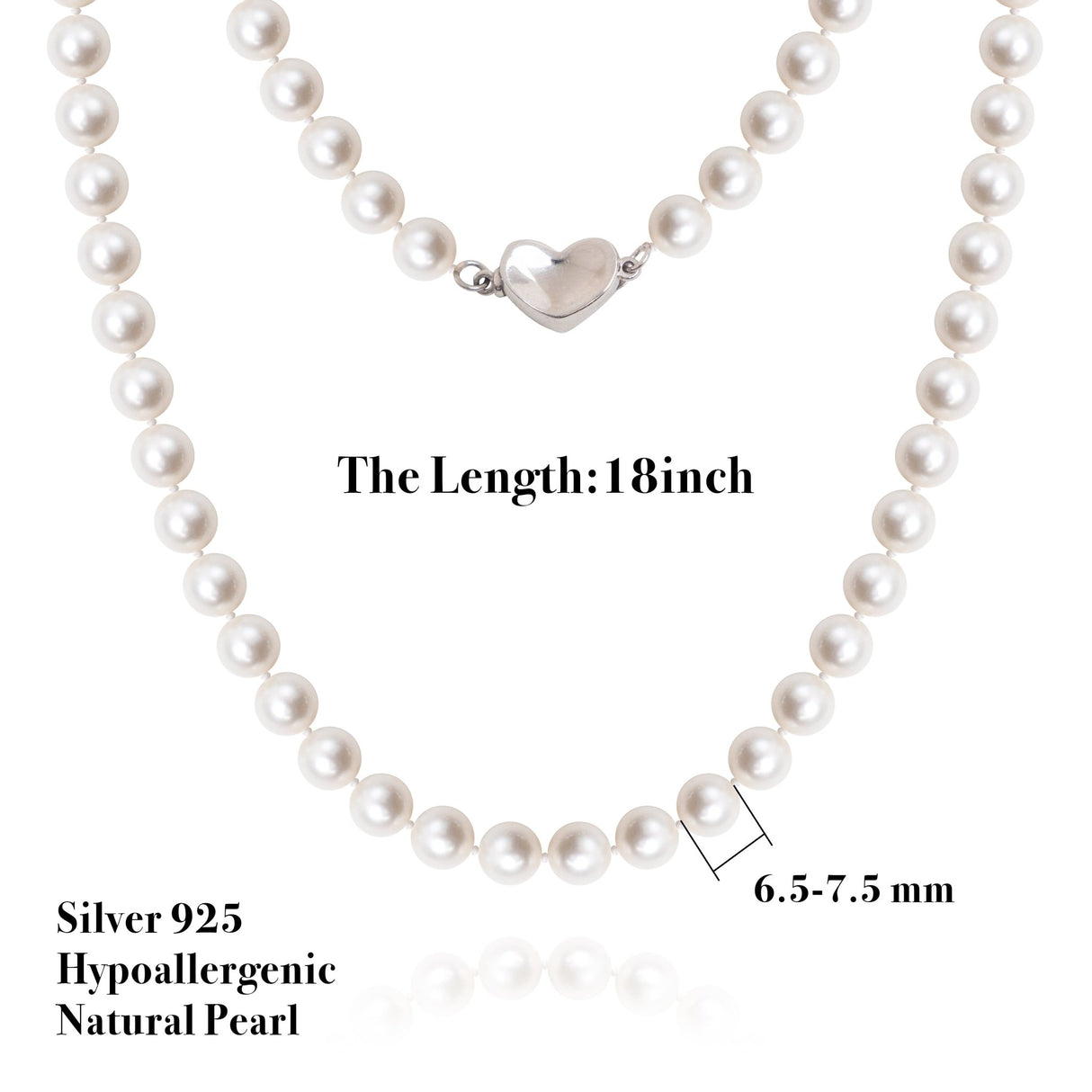 BURLAP LIFE Real Freshwater Pearl Women Necklace - Heart - GexWorldwide