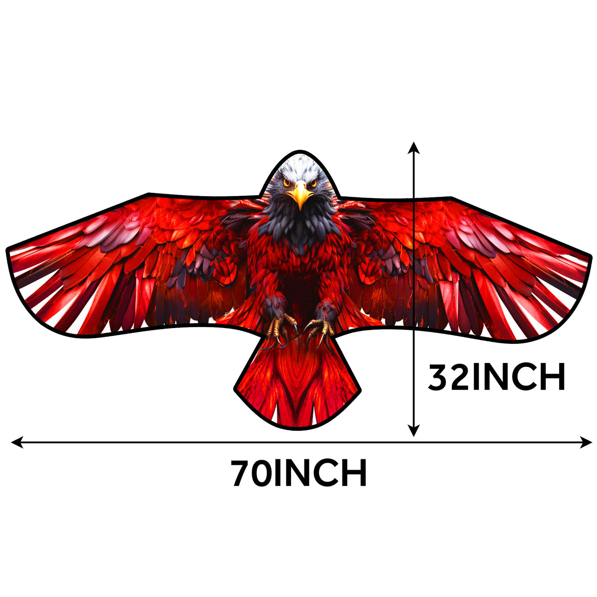 JEKOSEN Huge Eagle Kite 70"Front Pillar Suitable for Travel Beach Park Outdoor Activities