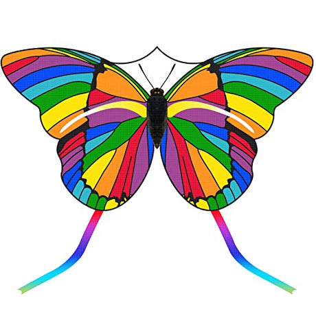 JEKOSEN Rainbow Butterfly Kite Single Rope 55"*28.5"*55" - GexWorldwide