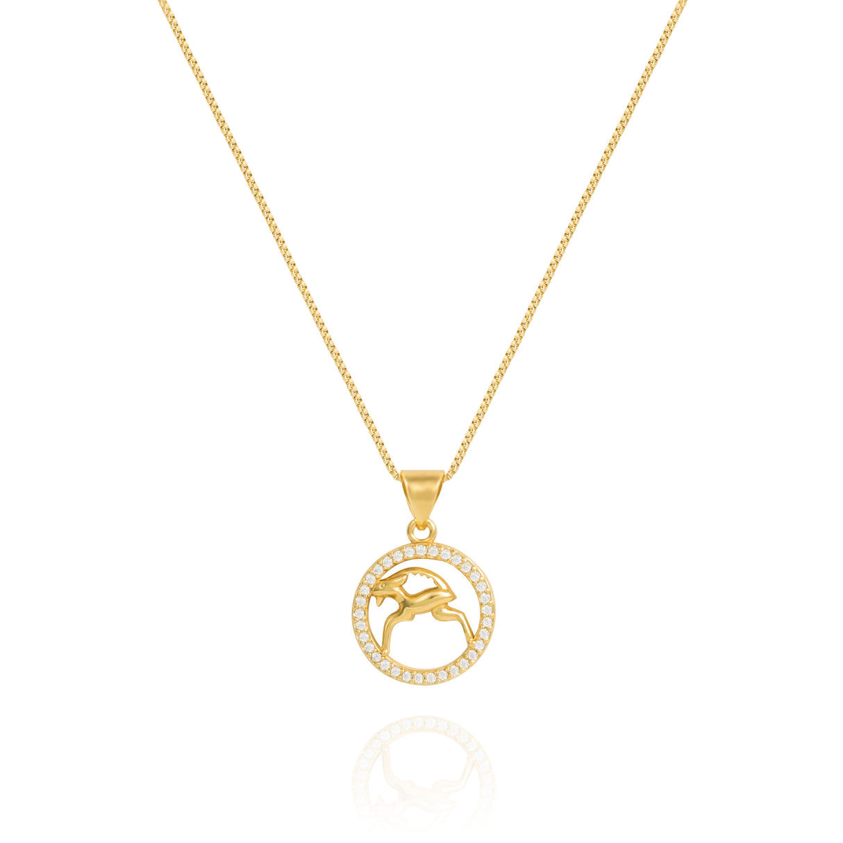 14K Gold Plated 12 Constellation Pendant Necklace Circle - GexWorldwide