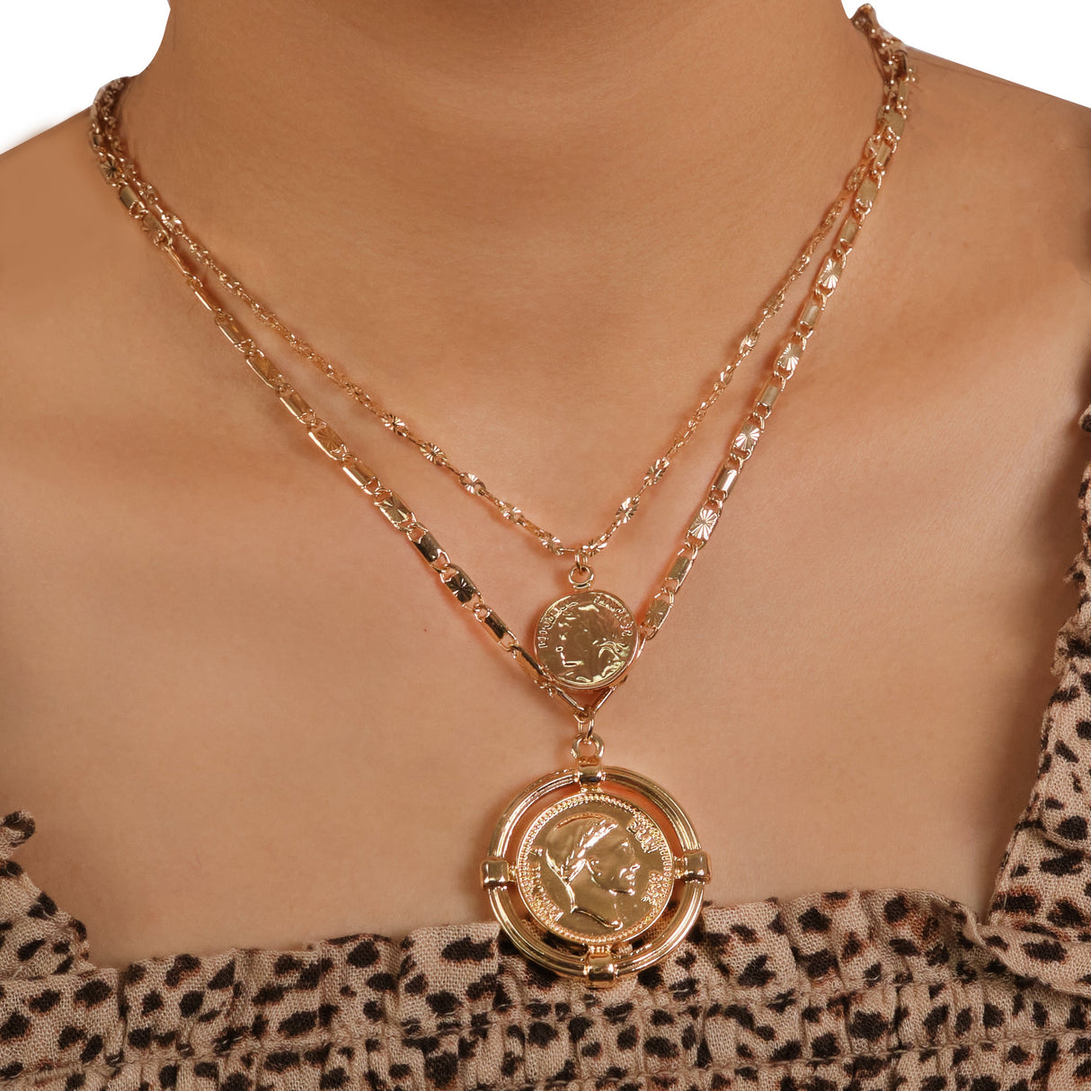 14K Gold Plated Layered Face Coin - GexWorldwide