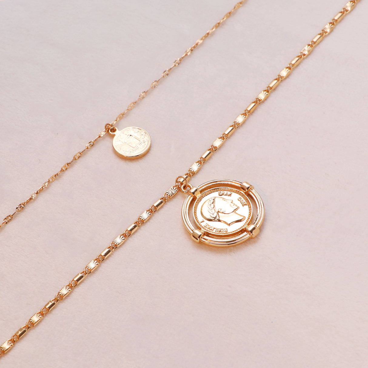 14K Gold Plated Layered Face Coin - GexWorldwide