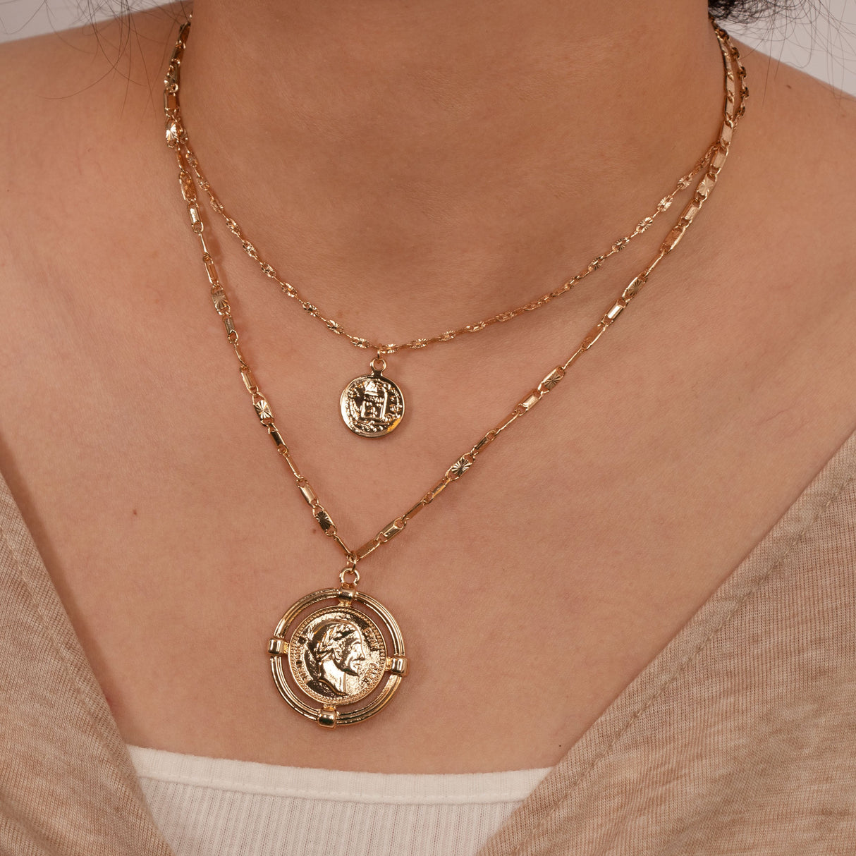 14K Gold Plated Layered Face Coin - GexWorldwide