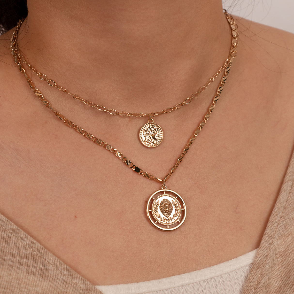 14K Gold Plated Layered Lion Coin - GexWorldwide