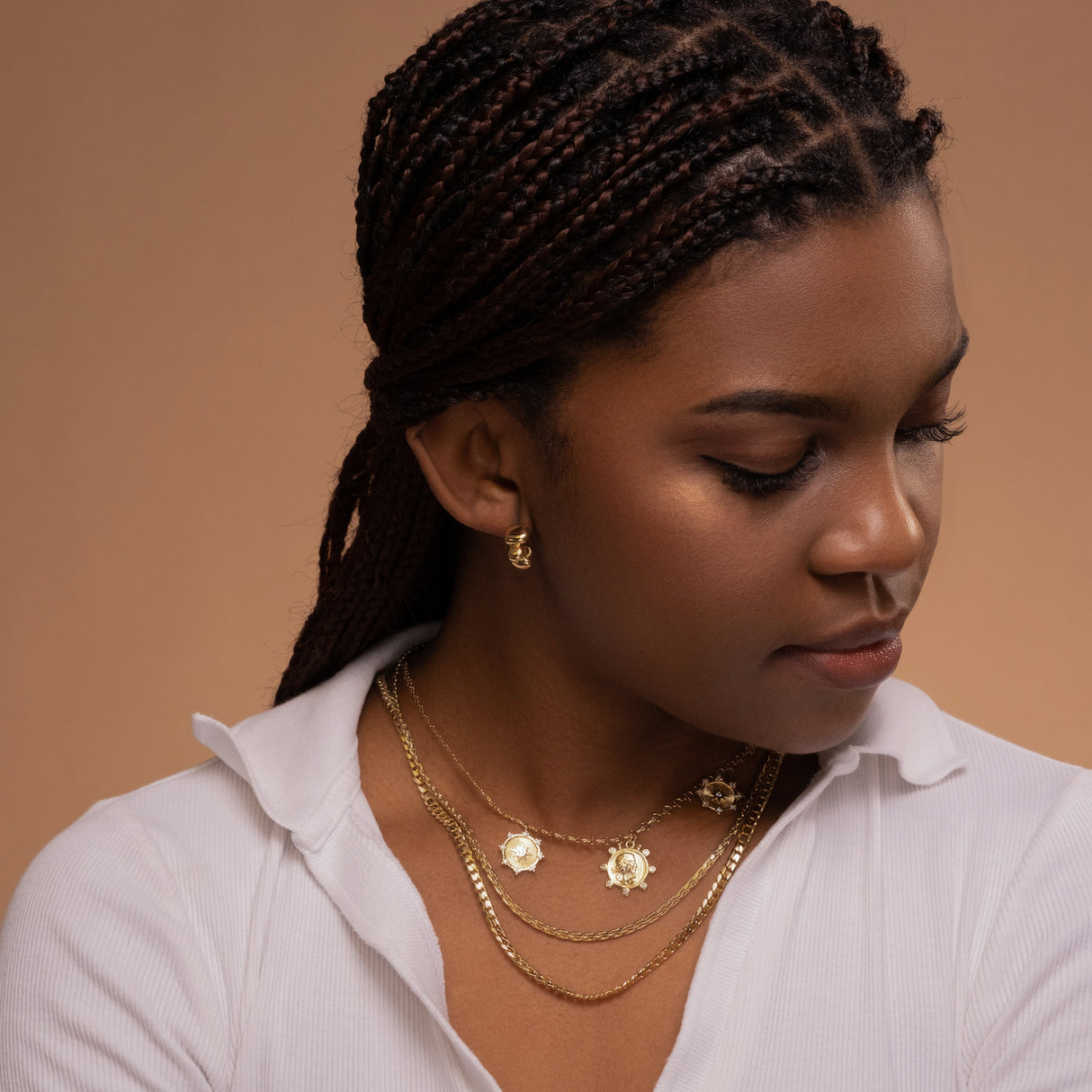 14K Gold Plated Layered Three Rudder - GexWorldwide