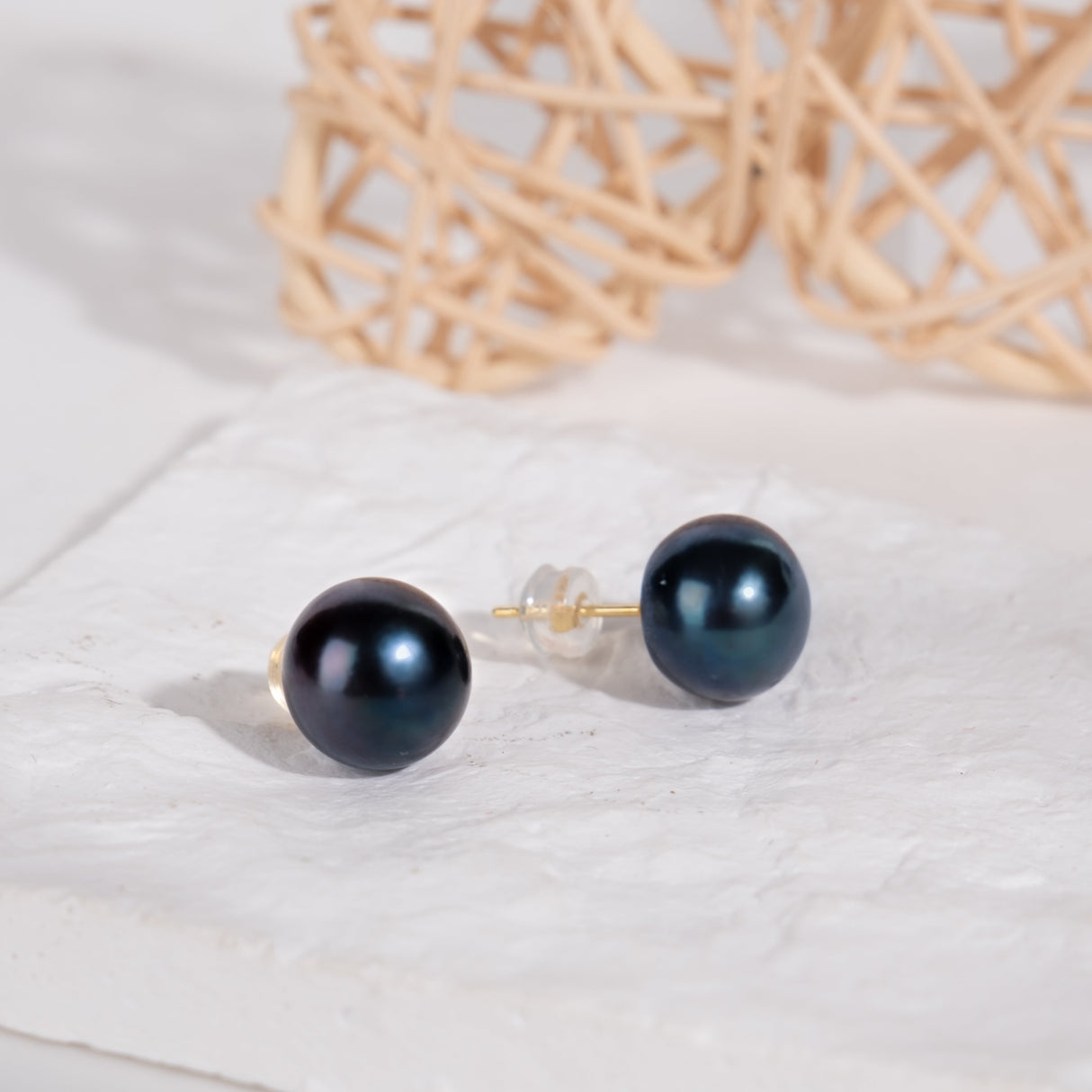 BURLAP LIFE 925 Sterling Silver Freshwater Button Pearl Earrings Stud - Pure Elegance - GexWorldwide