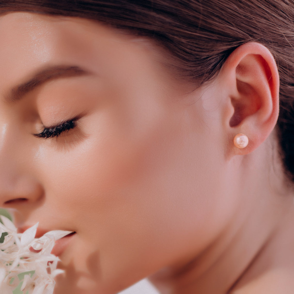 BURLAP LIFE 925 Sterling Silver Freshwater Button Pearl Earrings Stud - Pure Elegance - GexWorldwide