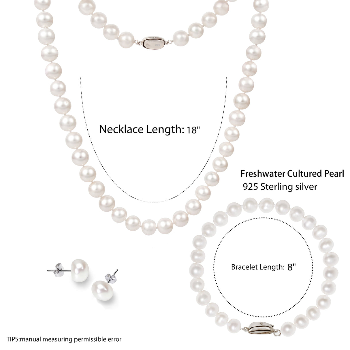BURLAP LIFE Exquisite Luxury - Freshwater Pearl Set for Women - GexWorldwide