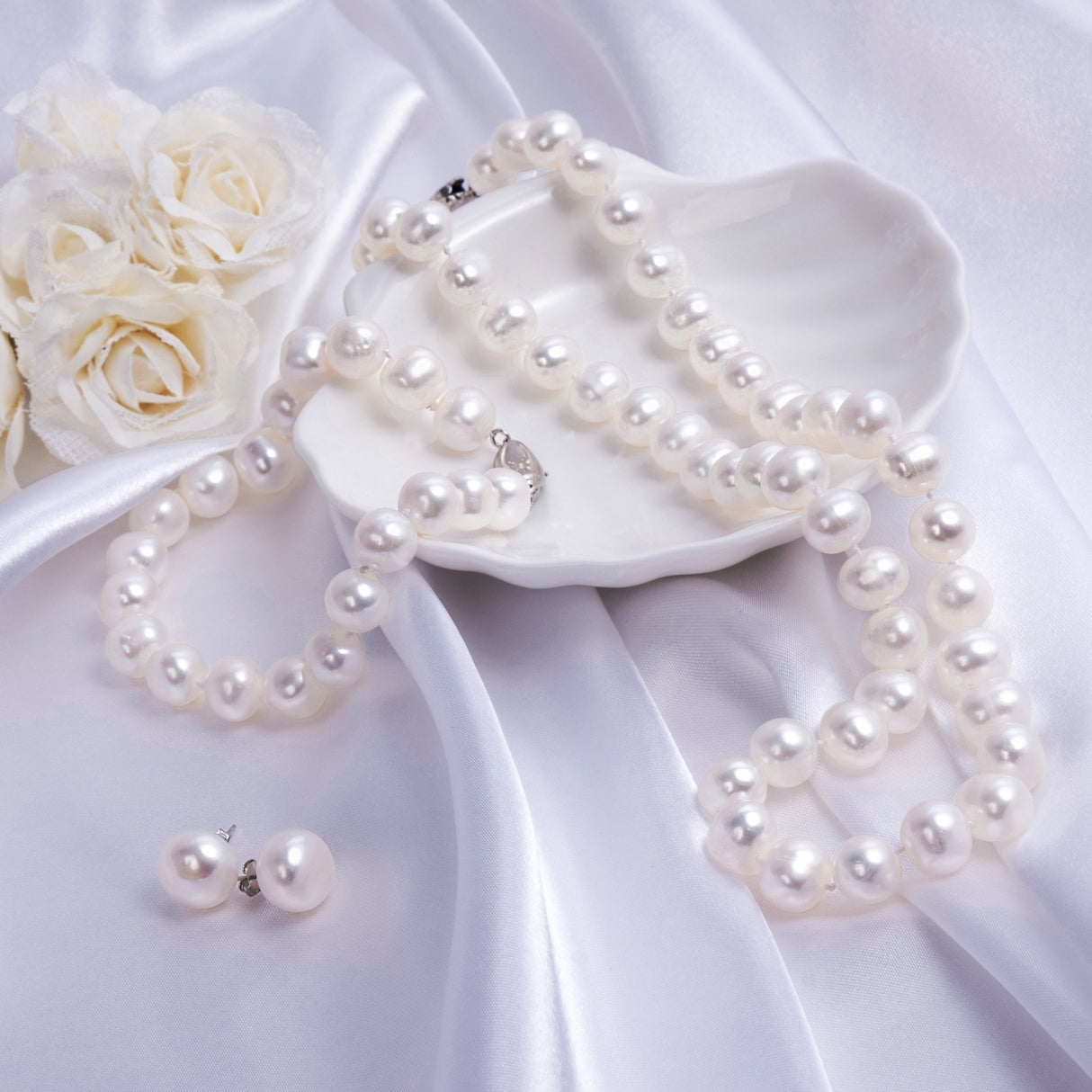 BURLAP LIFE Exquisite Luxury - Freshwater Pearl Set for Women - GexWorldwide