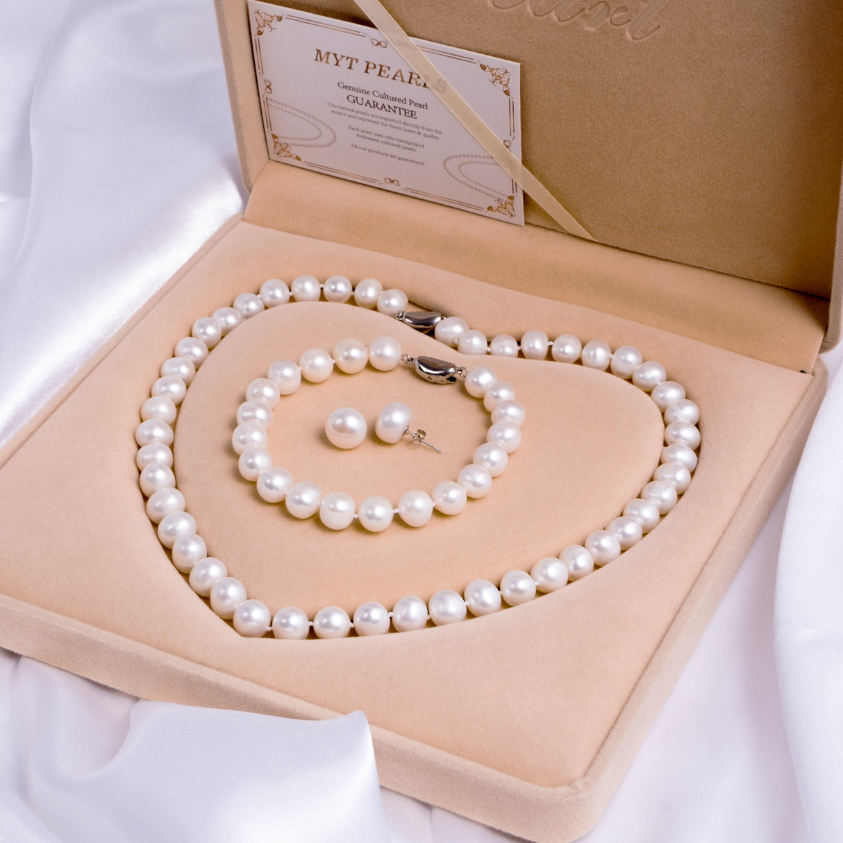 BURLAP LIFE Exquisite Luxury - Freshwater Pearl Set for Women - GexWorldwide
