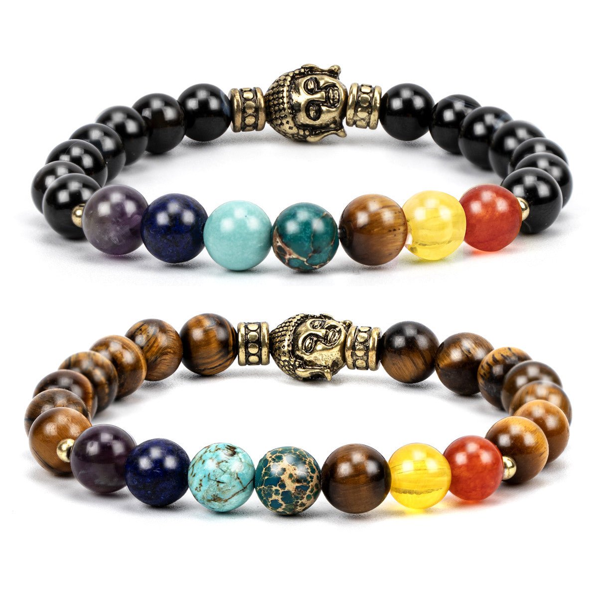 Crystal Bracelet Natural Stone 2pcs Black - GexWorldwide