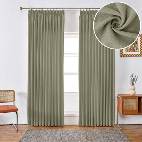 GEX Curtain Linen Moab Linen Custom Curtains Drapes Pleated - GexWorldwide