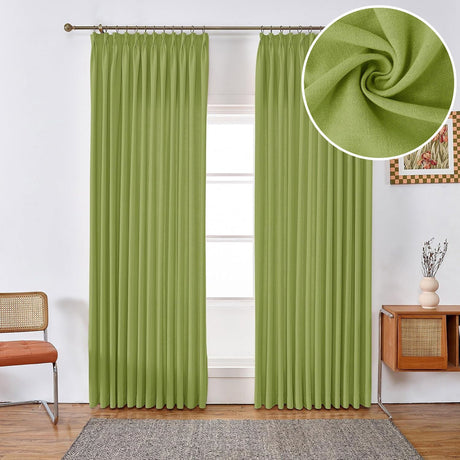GEX Curtain Linen Moab Linen Custom Curtains Drapes Pleated - GexWorldwide