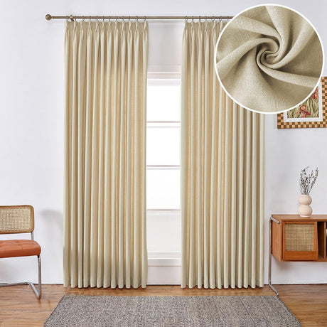 GEX Curtain Linen Moab Linen Custom Curtains Drapes Pleated - GexWorldwide