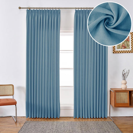 GEX Curtain Linen Moab Linen Custom Curtains Drapes Pleated - GexWorldwide