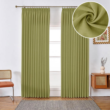 GEX Curtain Linen Moab Linen Custom Curtains Drapes Pleated - GexWorldwide
