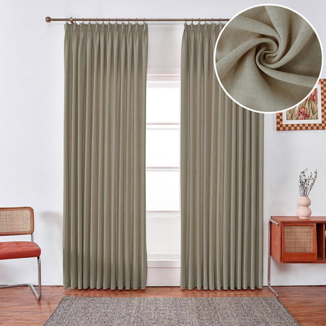 GEX Curtain Linen Moab Linen Custom Curtains Drapes Pleated - GexWorldwide