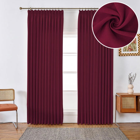 GEX Curtain Linen Moab Linen Custom Curtains Drapes Pleated - GexWorldwide