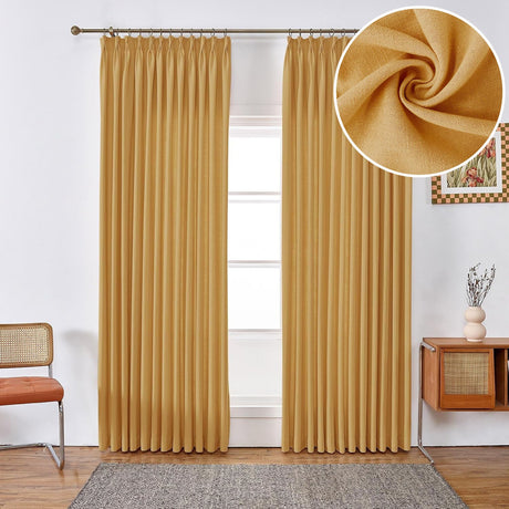 GEX Curtain Linen Moab Linen Custom Curtains Drapes Pleated - GexWorldwide