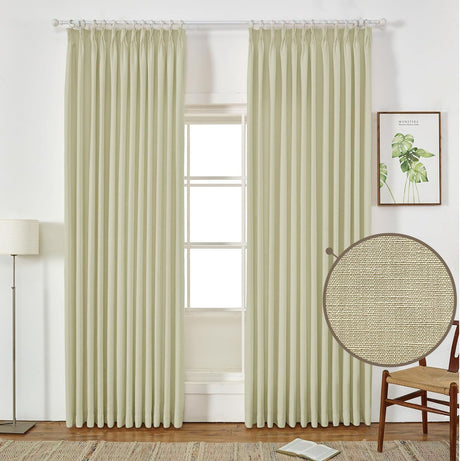 GEX Curtain Linen Sedge Linen Custom Curtains Drapes Pleated - GexWorldwide