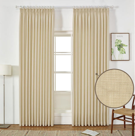 GEX Curtain Linen Sedge Linen Custom Curtains Drapes Pleated - GexWorldwide