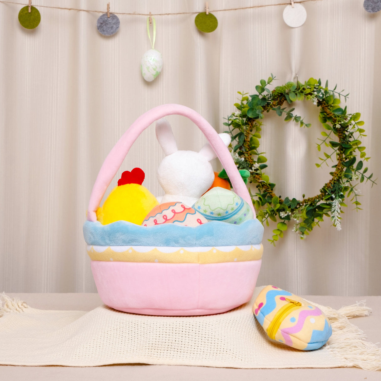 GEX Easter Basket Personalized Baby's First Easter Name Basket with Stuffed Toys - GexWorldwide