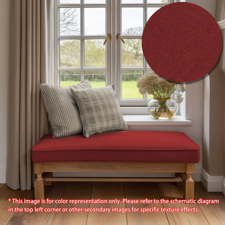 GEX Linen Blend Custom Size Bench Cushion Pads Multi Colors 70D High-Resilience Foam - GexWorldwide