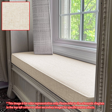 GEX Linen Blend Custom Size Bench Cushion Pads Multi Colors 70D High-Resilience Foam - GexWorldwide
