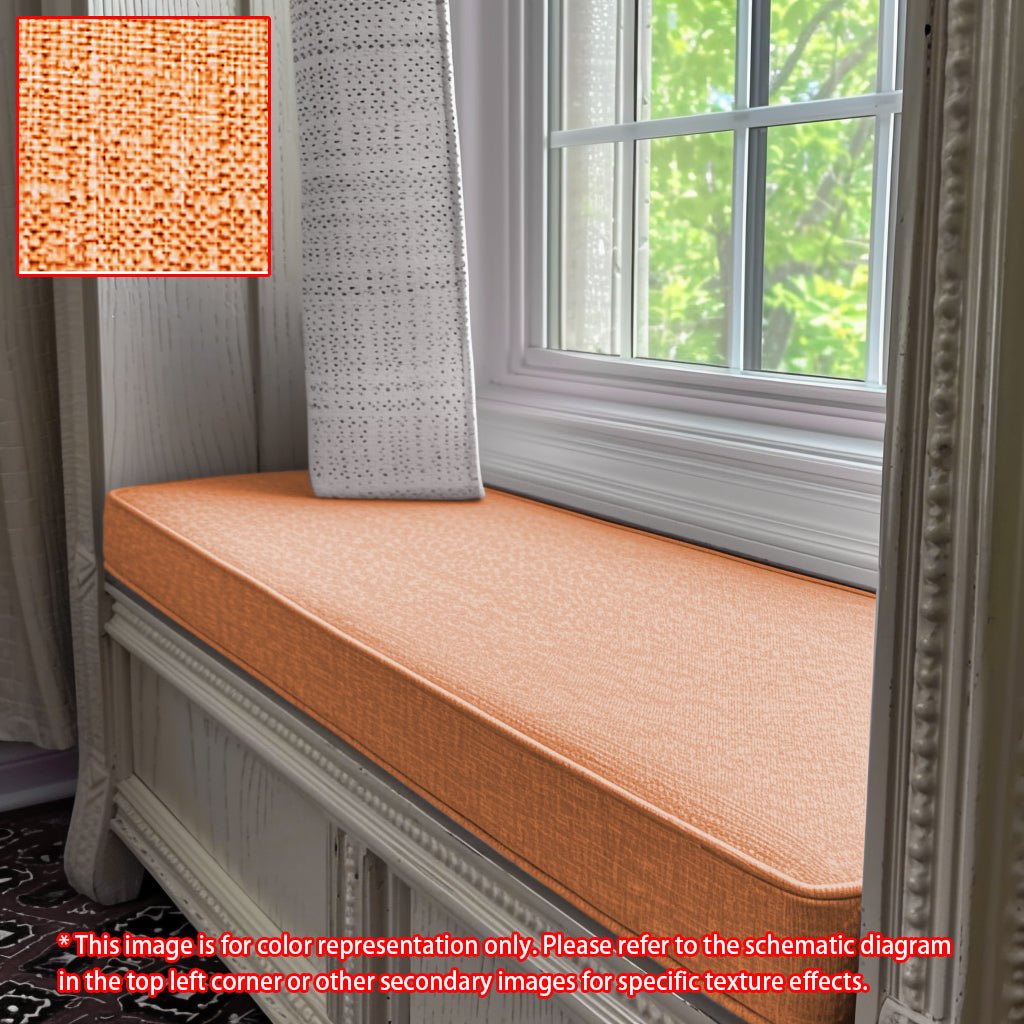 GEX Linen Blend Custom Size Bench Cushion Pads Multi Colors 70D High-Resilience Foam - GexWorldwide