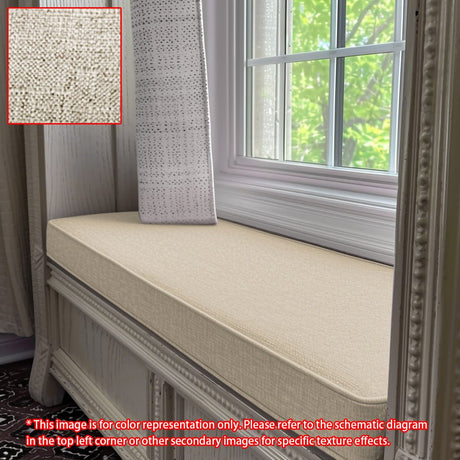 GEX Linen Blend Custom Size Bench Cushion Pads Multi Colors 70D High-Resilience Foam - GexWorldwide