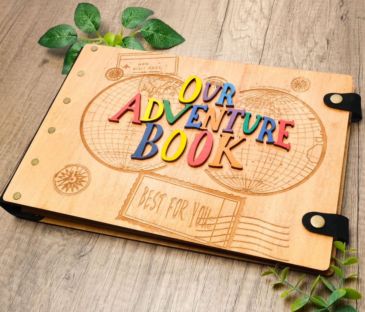 GEX Personalized 3-D Embossed Our Adventure Book Photo Album Wedding Guestbook - GexWorldwide