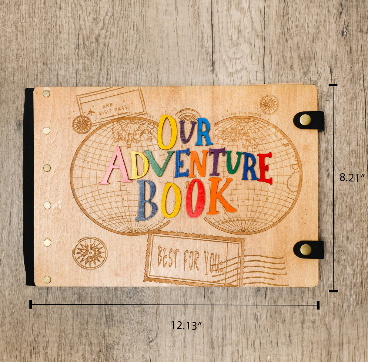 GEX Personalized 3-D Embossed Our Adventure Book Photo Album Wedding Guestbook - GexWorldwide