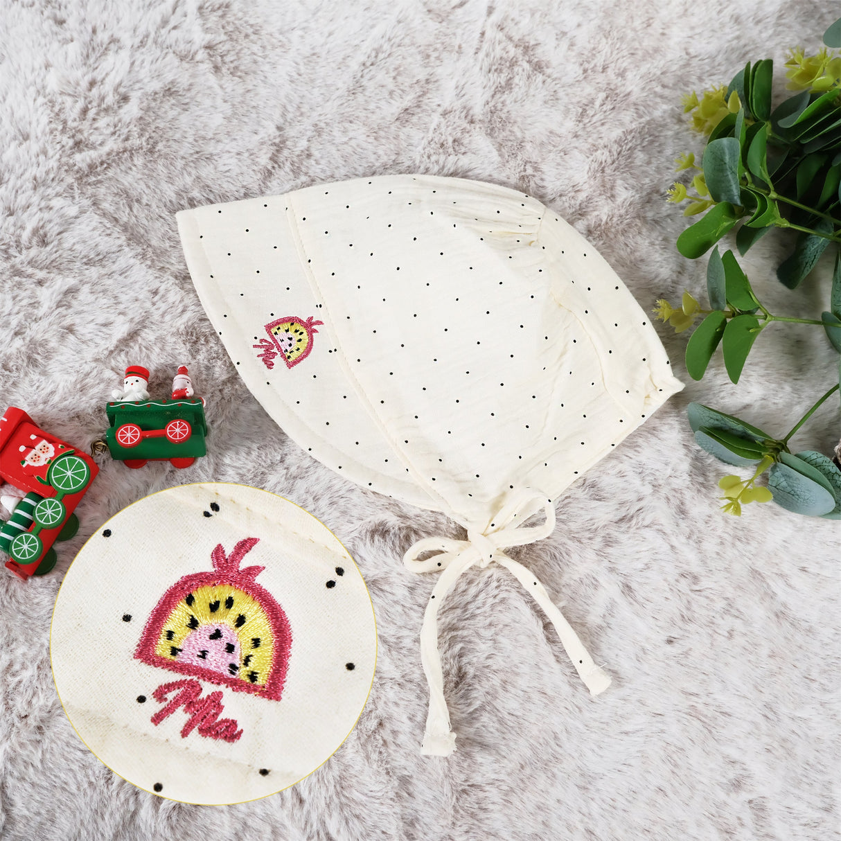 GEX Personalized Baby Bonnet for Girl Cotton Hat Embroidered for Baby Shower Gift - GexWorldwide