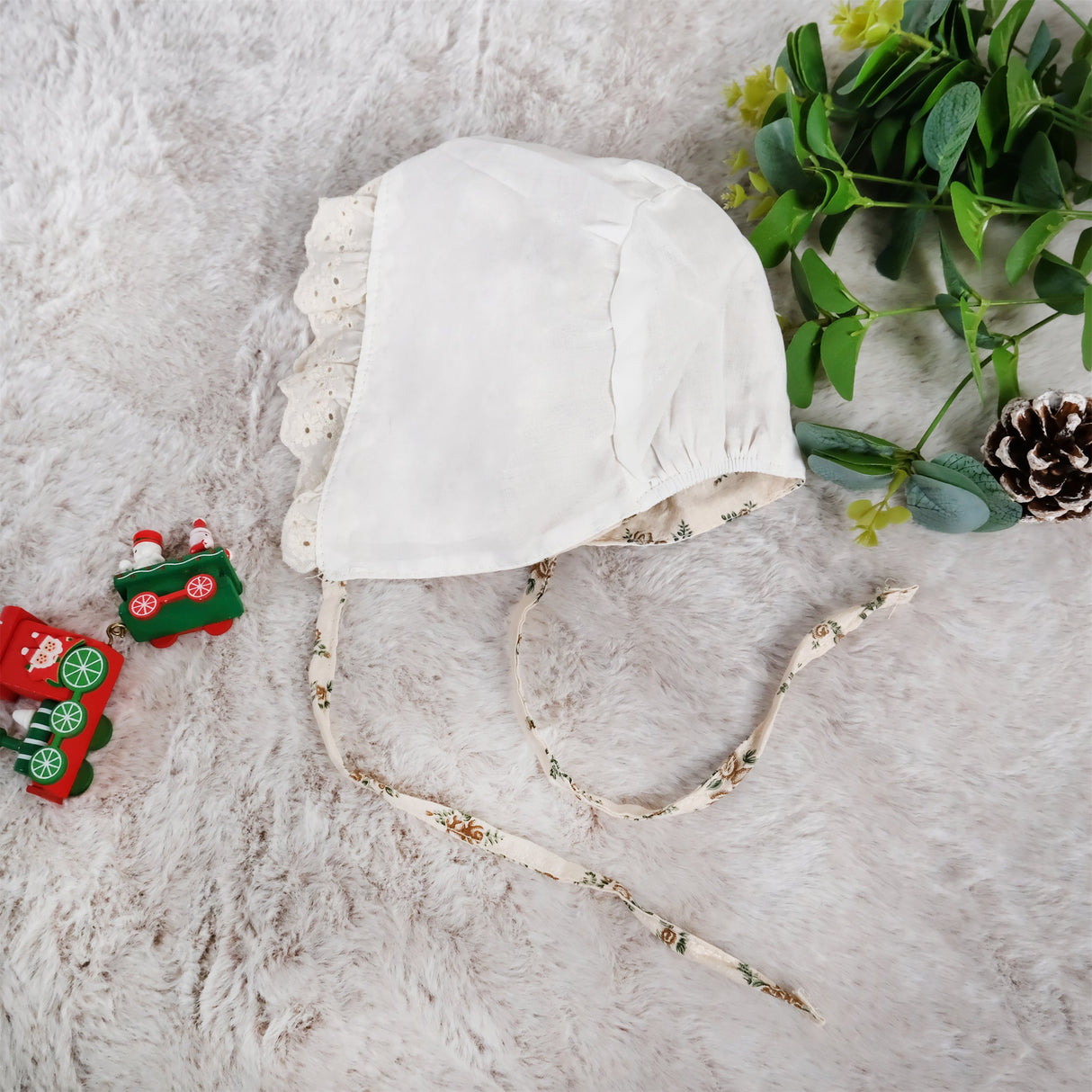 GEX Personalized Baby Girl Hat Bonnet Cotton Embroidered for Newborn - GexWorldwide