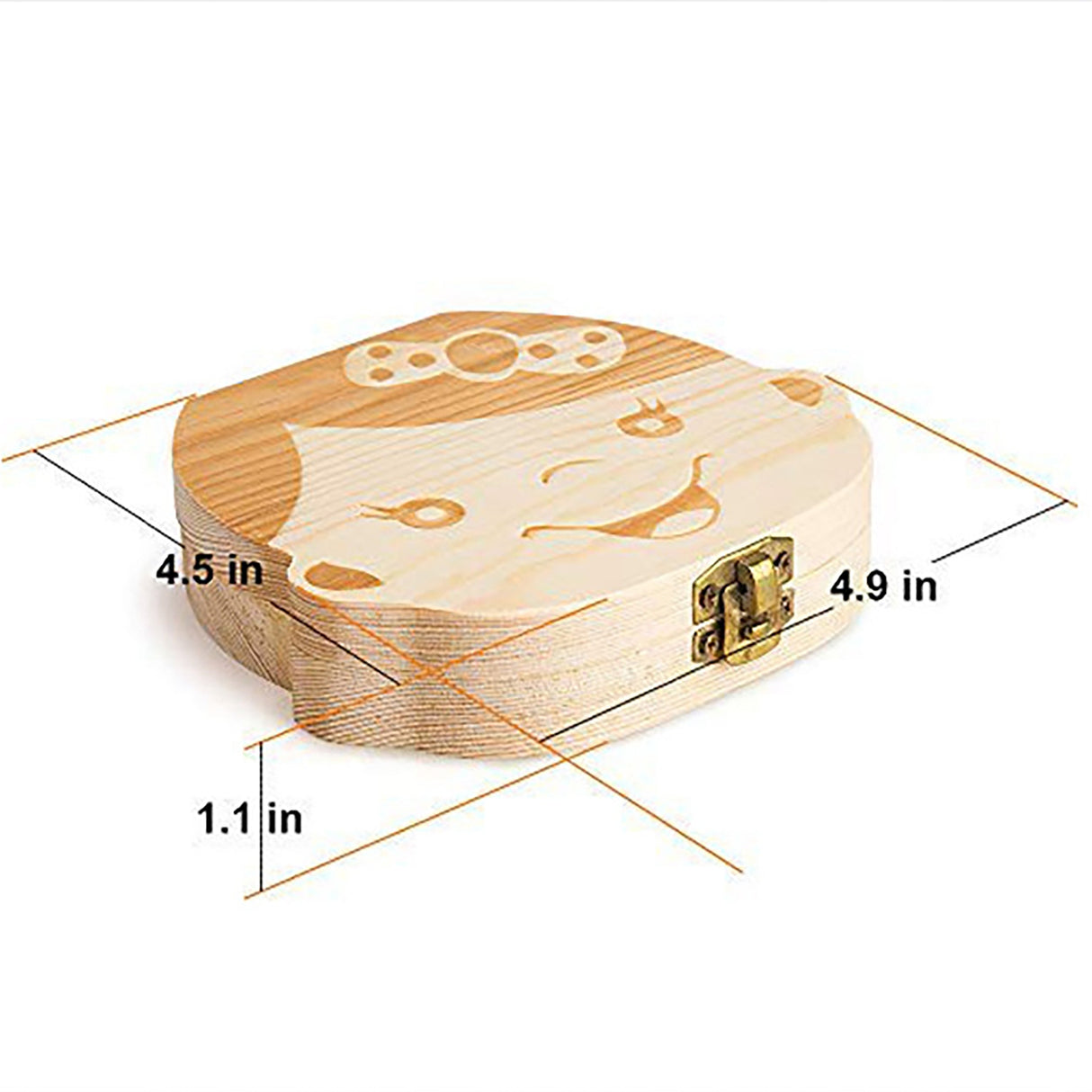 GEX Personalized Baby Wooden Tooth Fairy Box Milk Teeth Storage for Baby Shower Gifts - GexWorldwide