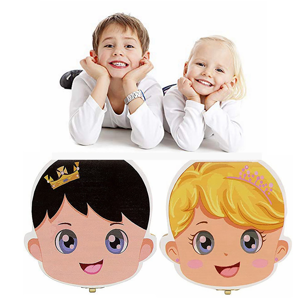 GEX Personalized Baby Wooden Tooth Fairy Box Milk Teeth Storage for Baby Shower Gifts - GexWorldwide